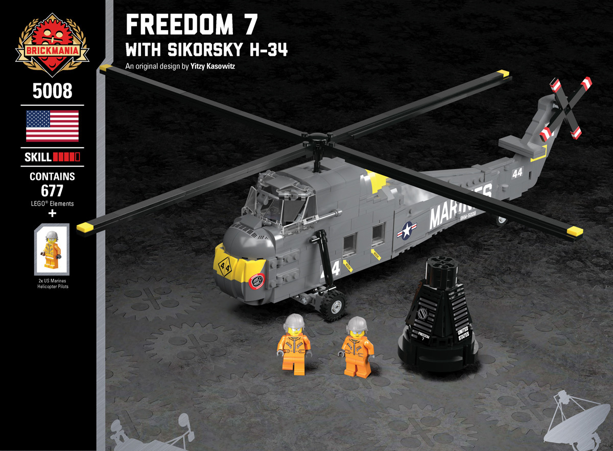 Freedom 7 Capsule + Sikorsky H-34 - Brickmania Toys