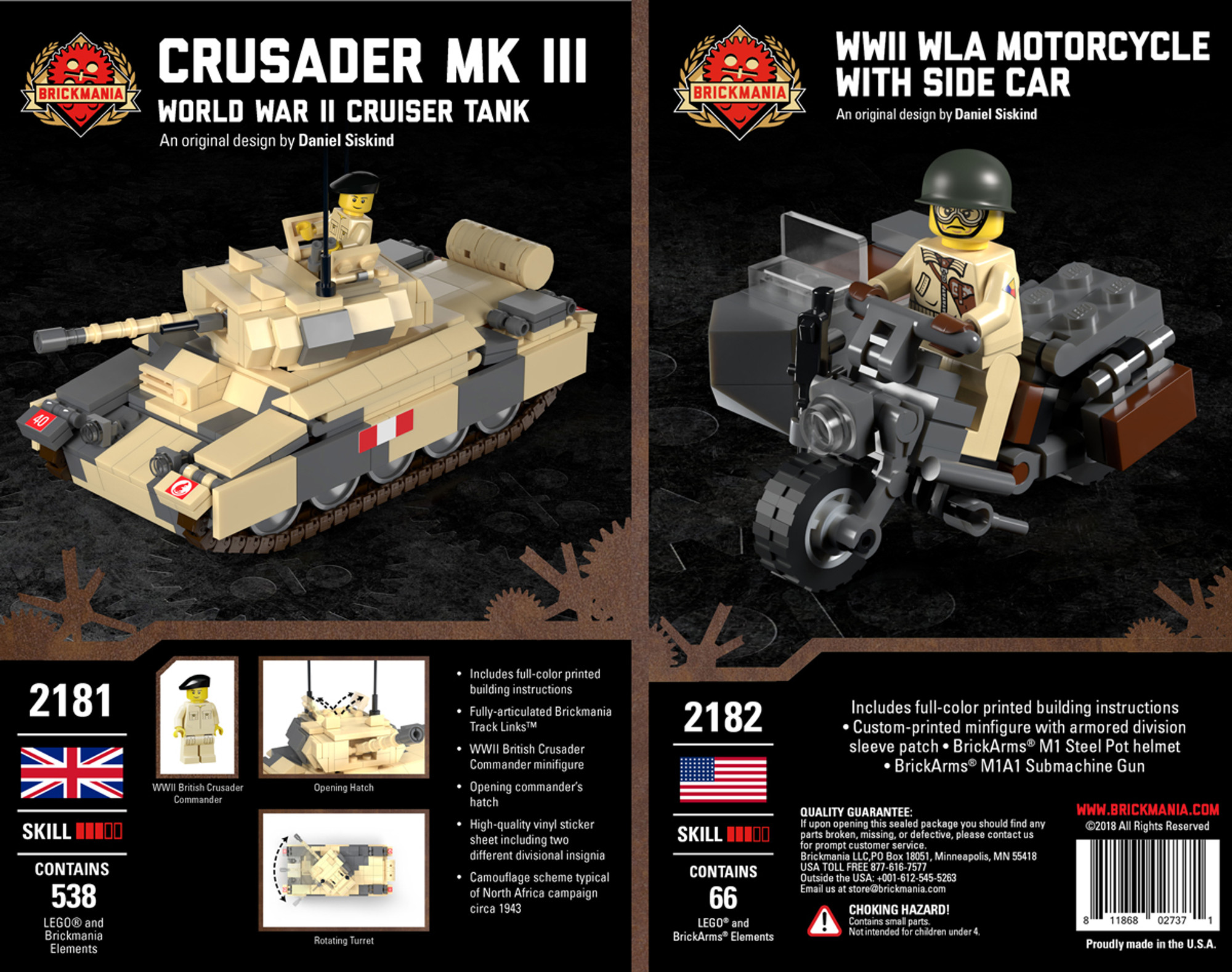 WWII Vehicles Bundle Crusader Mk III WLA Motorcycle