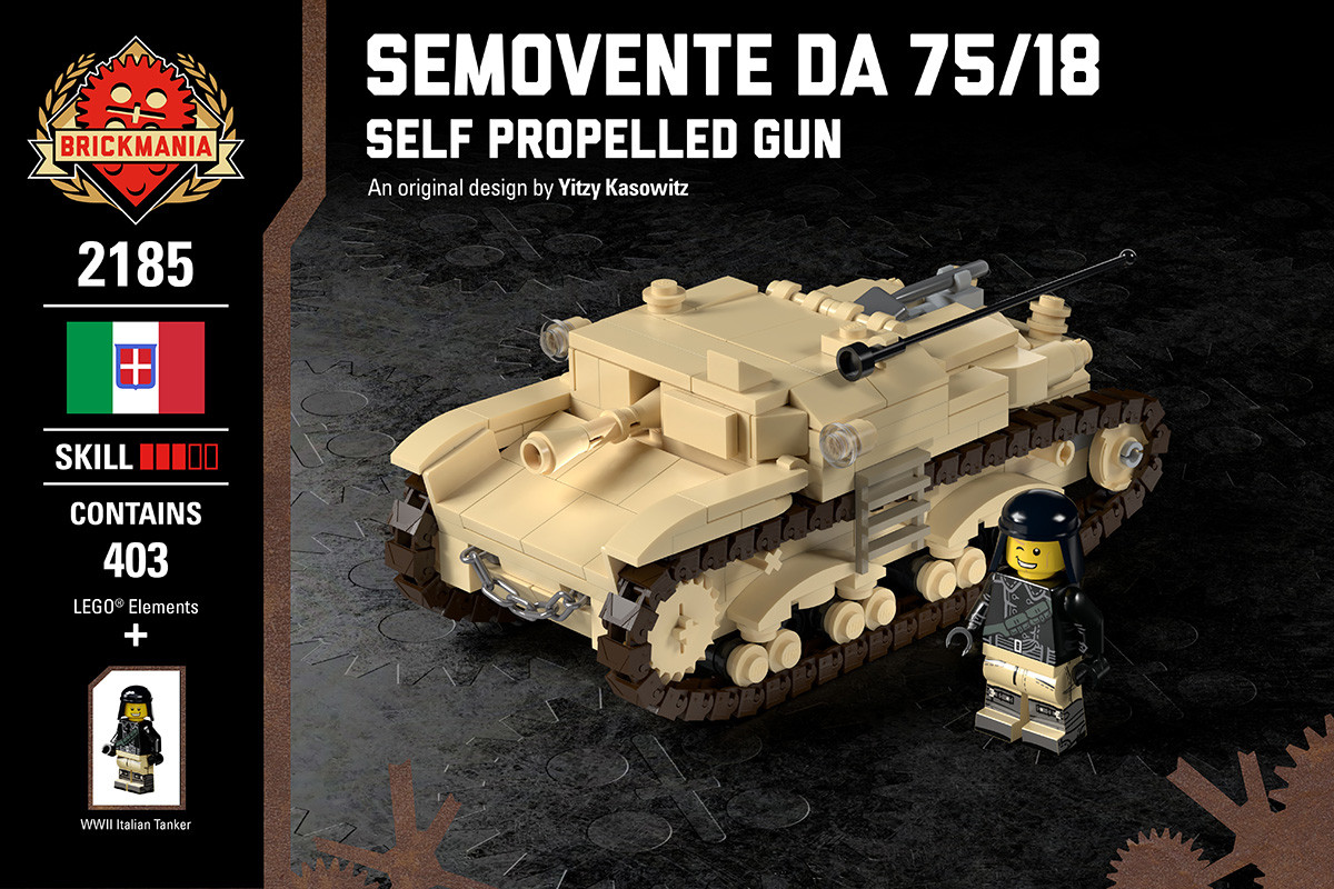 Semovente Da 75/18 - Self Propelled Gun - Brickmania Toys