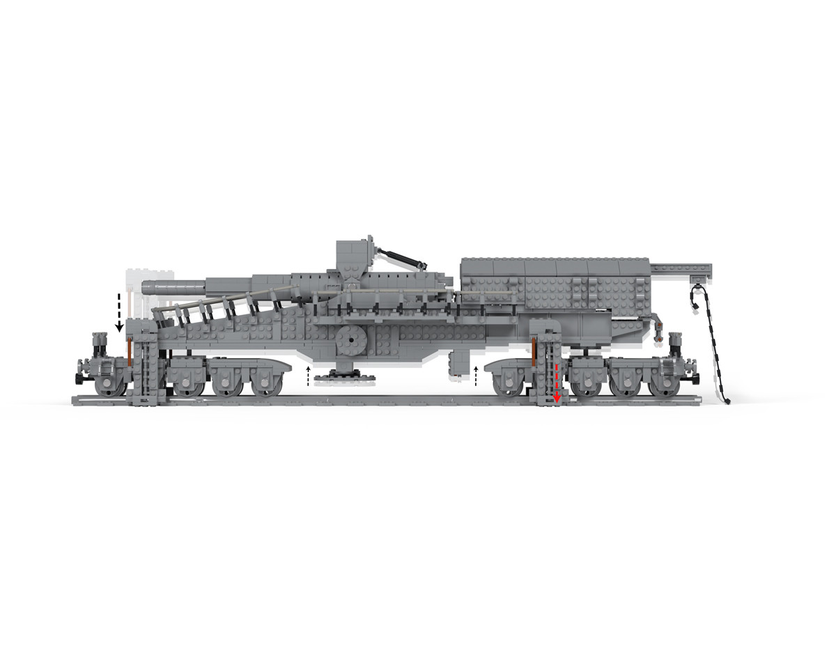 Bruno - 28 cm SK L/40 Railway Gun - Brickmania Toys