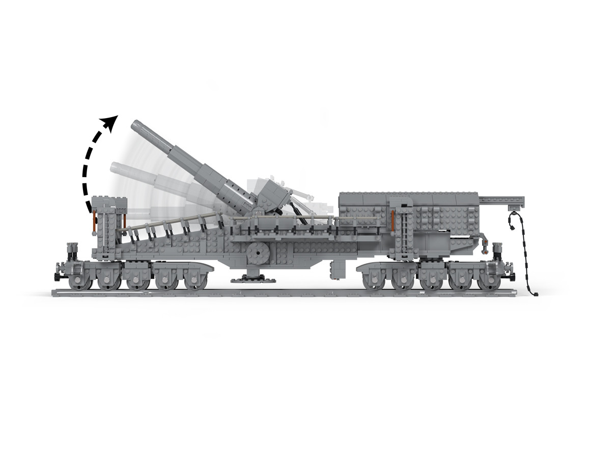 Bruno - 28 cm SK L/40 Railway Gun - Brickmania Toys