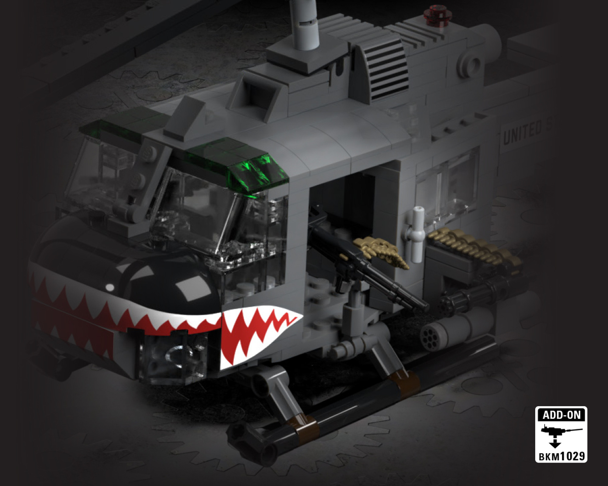 M23 Mount - Helicopter Door Guns Accessory Pack - Brickmania