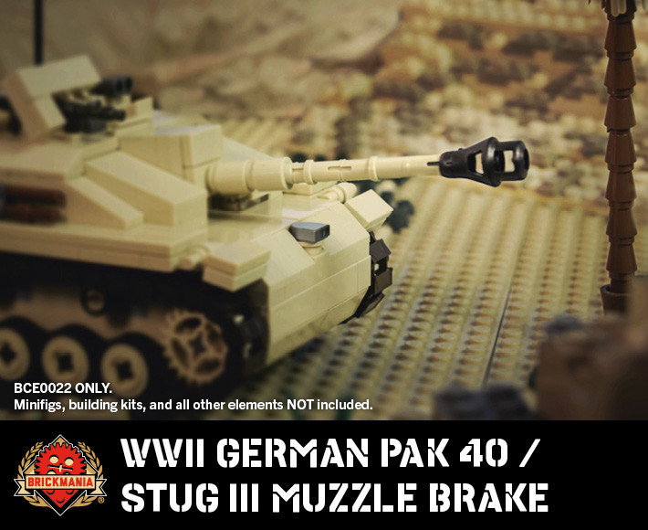 Brickmania Custom Elements - Muzzle Brake German 75 Axle Connector