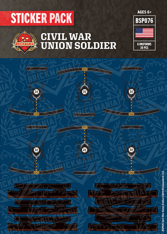 Civil War Union Soldier Sticker Pack