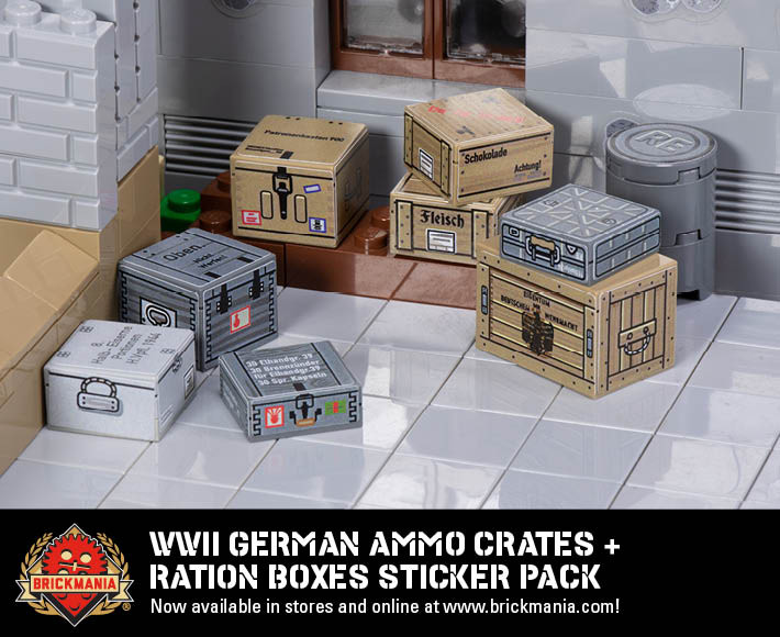 WWII German Ammo Crates and Ration Boxes - Sticker Pack