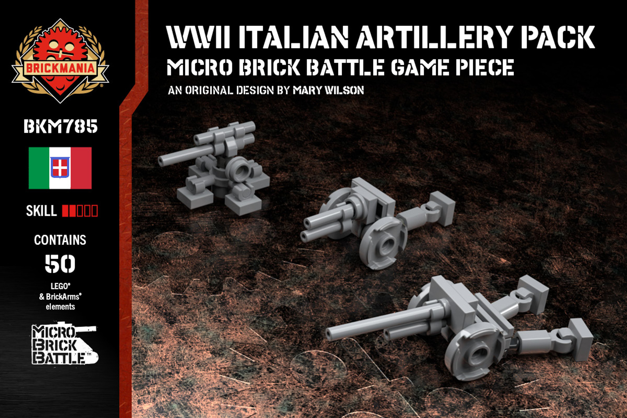 WWII Italian Artillery Pack - Cannone Da 75/32 - Modello 37, Obice