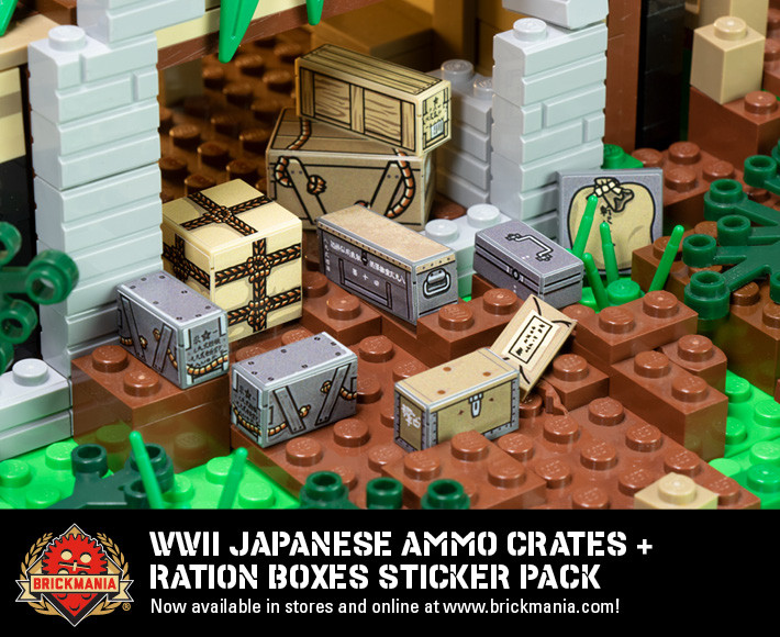WWII Japanese Ammo Crates & Ration Boxes - Sticker Pack