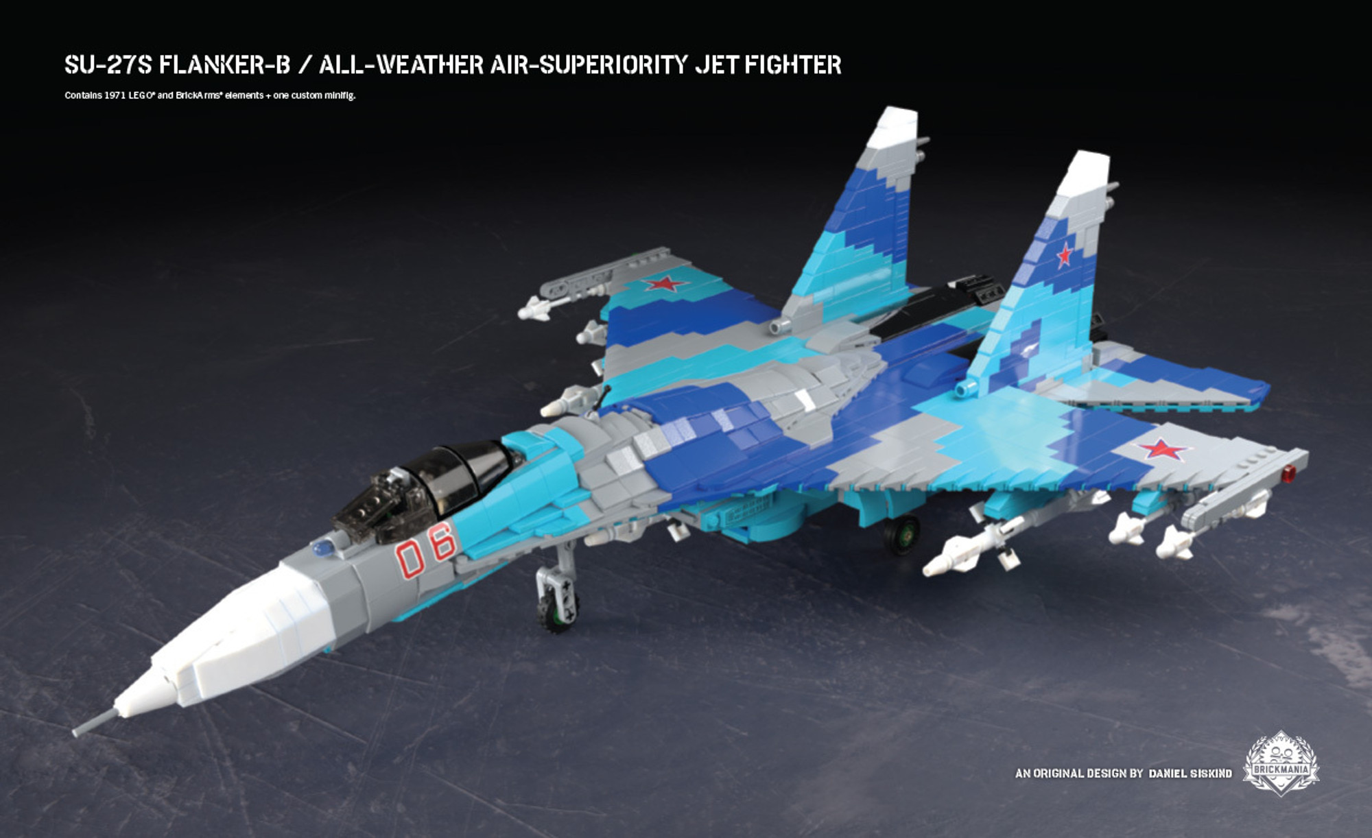 RuAF Su-27SM Flanker Fighter Aircraft — Brick Block Army