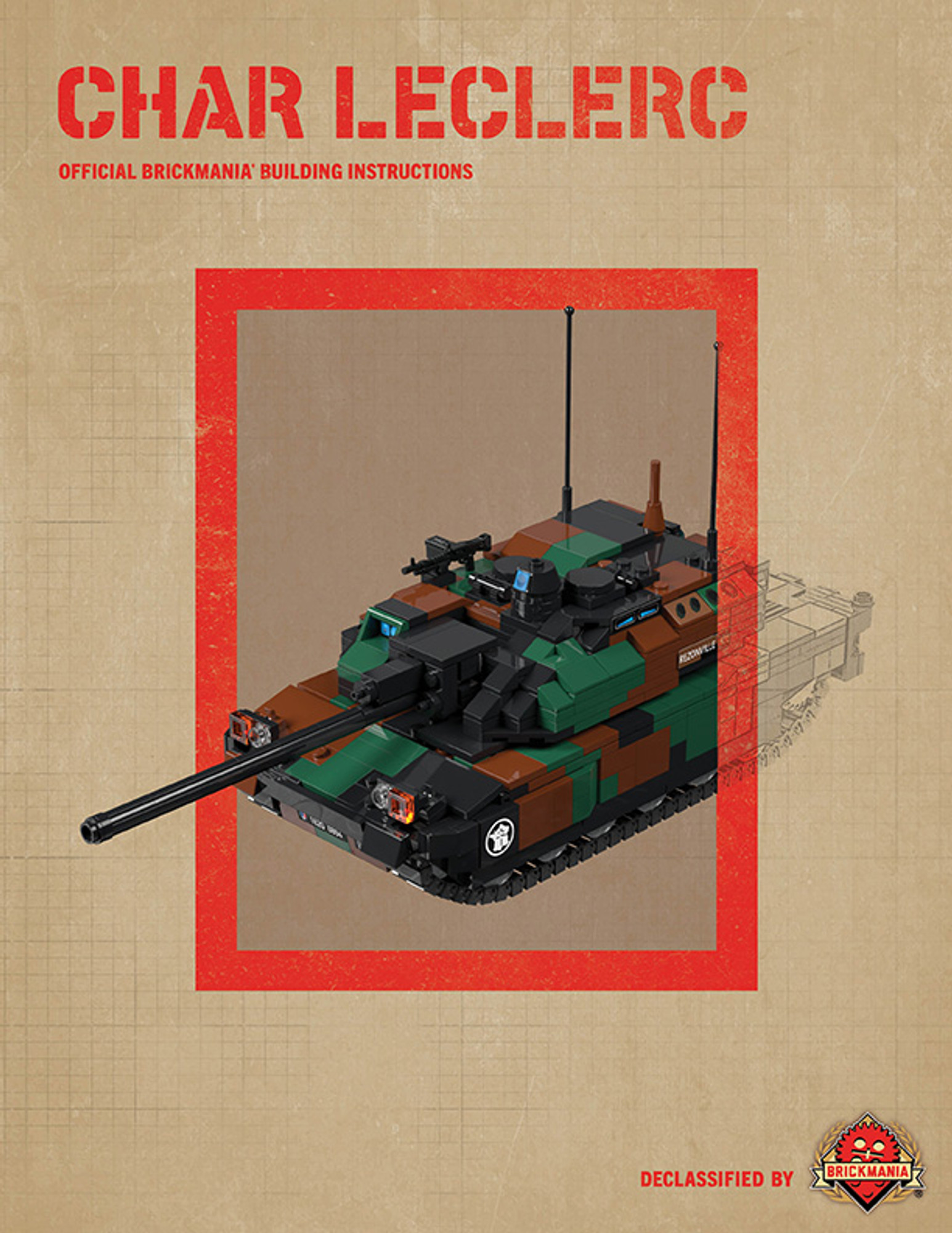 Tuto notice de montage militaire d'un char leclerc XLR en lego / tank  leclerc XLR lego military 