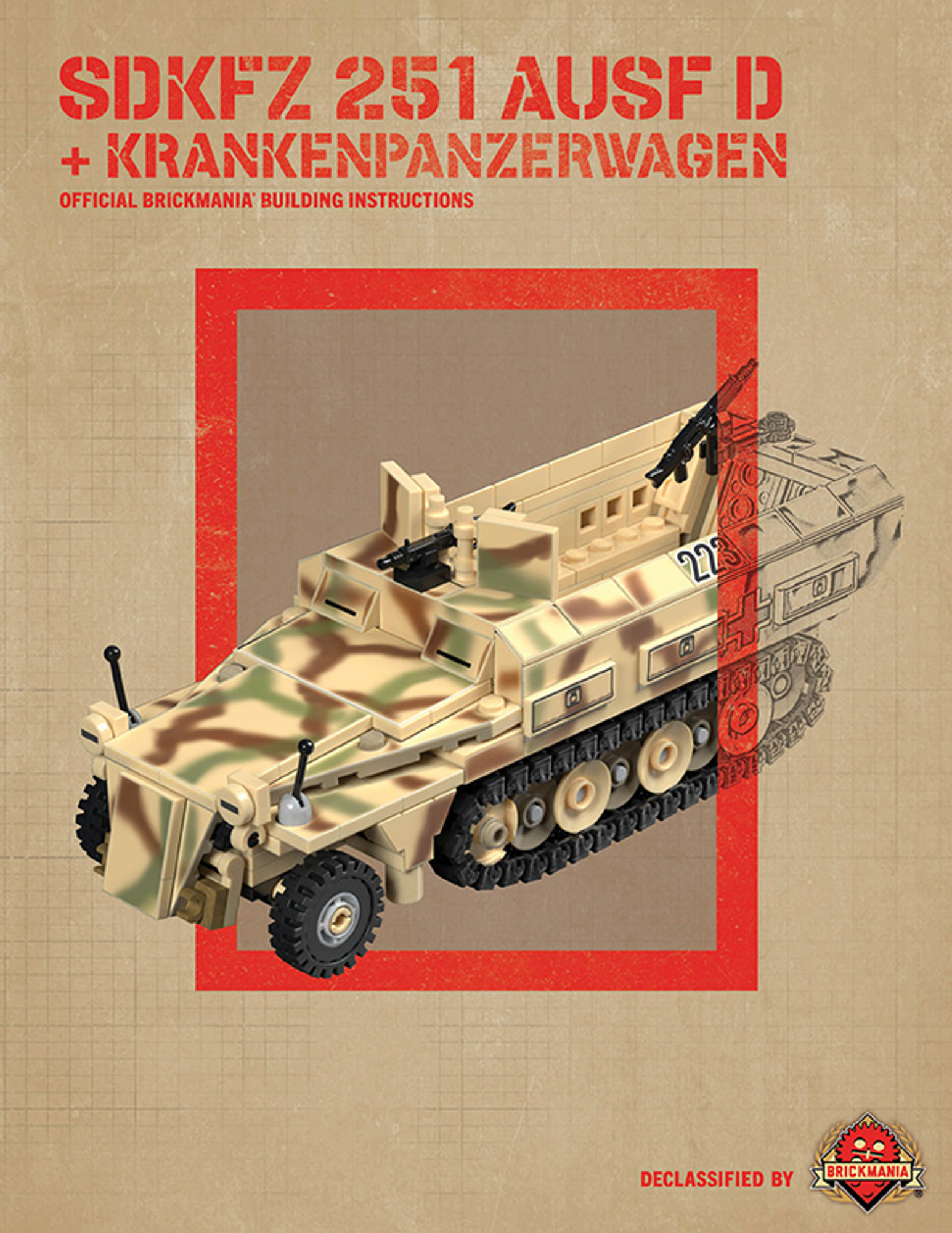 SdKfz 251 Ausf D + Krankenpanzerwagen - Digital Building Instructions