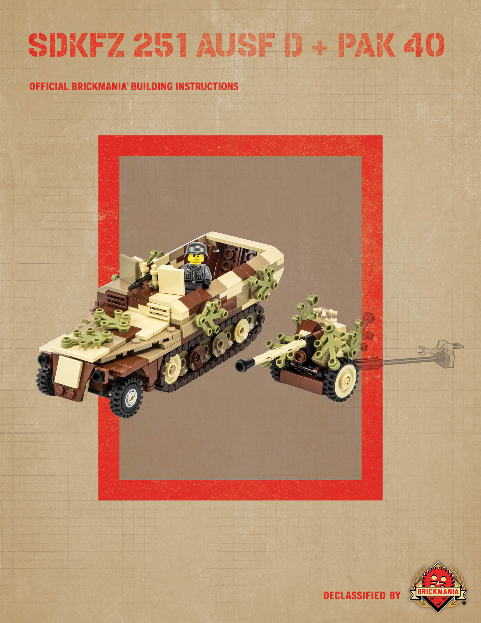 SdKfz 251 ausf D + Pak 40 – Digital Building Instructions