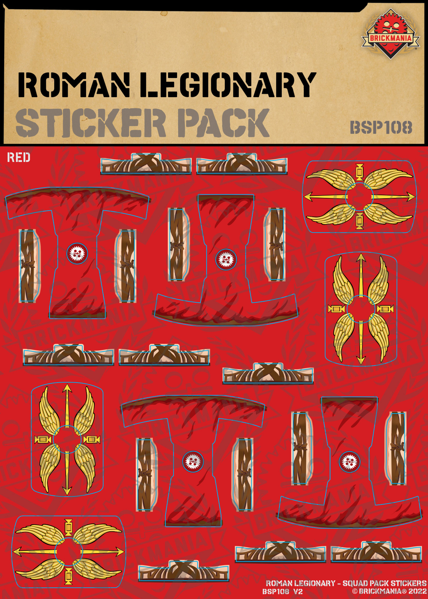 Roman Legionary Squad Pack Stickers