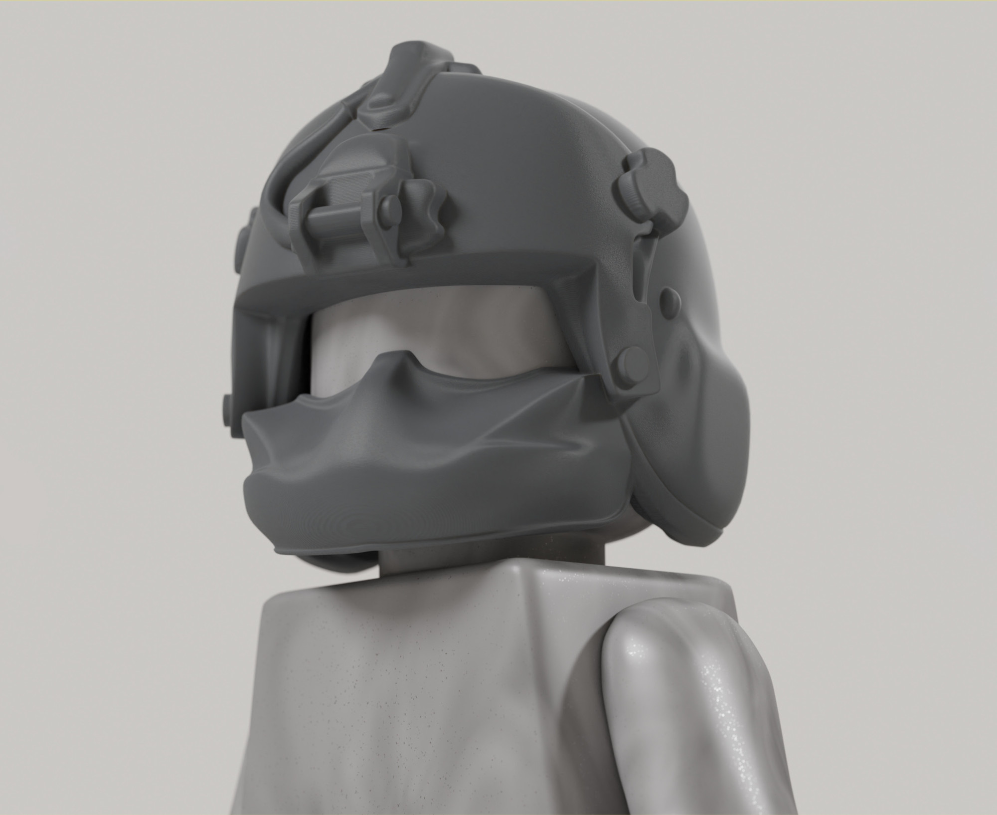 HGU56p with Mandible Modern Rotorcraft Helmet Dark Gray