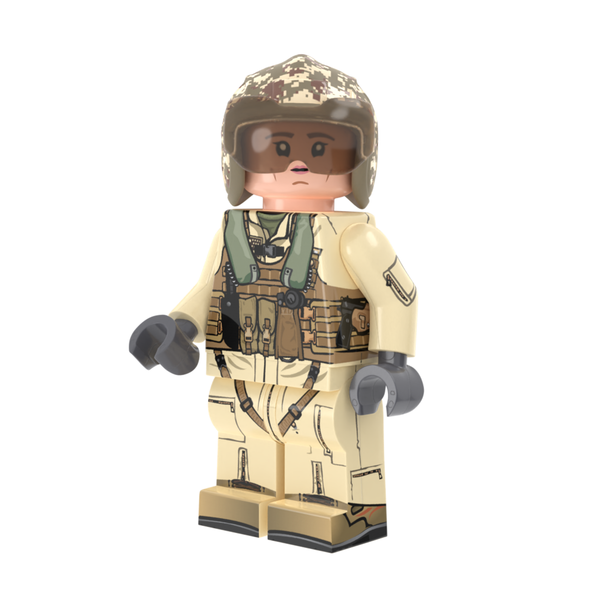 Custom LEGO Modern Military Armor - HELMET, BODY ARMOR, COMMS - NEW