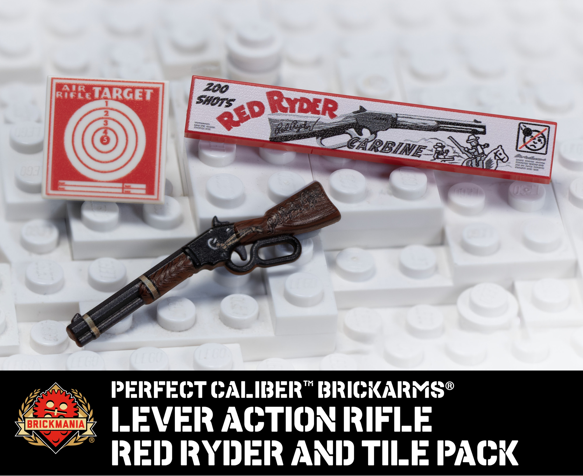 Perfect Caliber™ BrickArms® Lever Action Rifle Red Ryder and Tile Pack