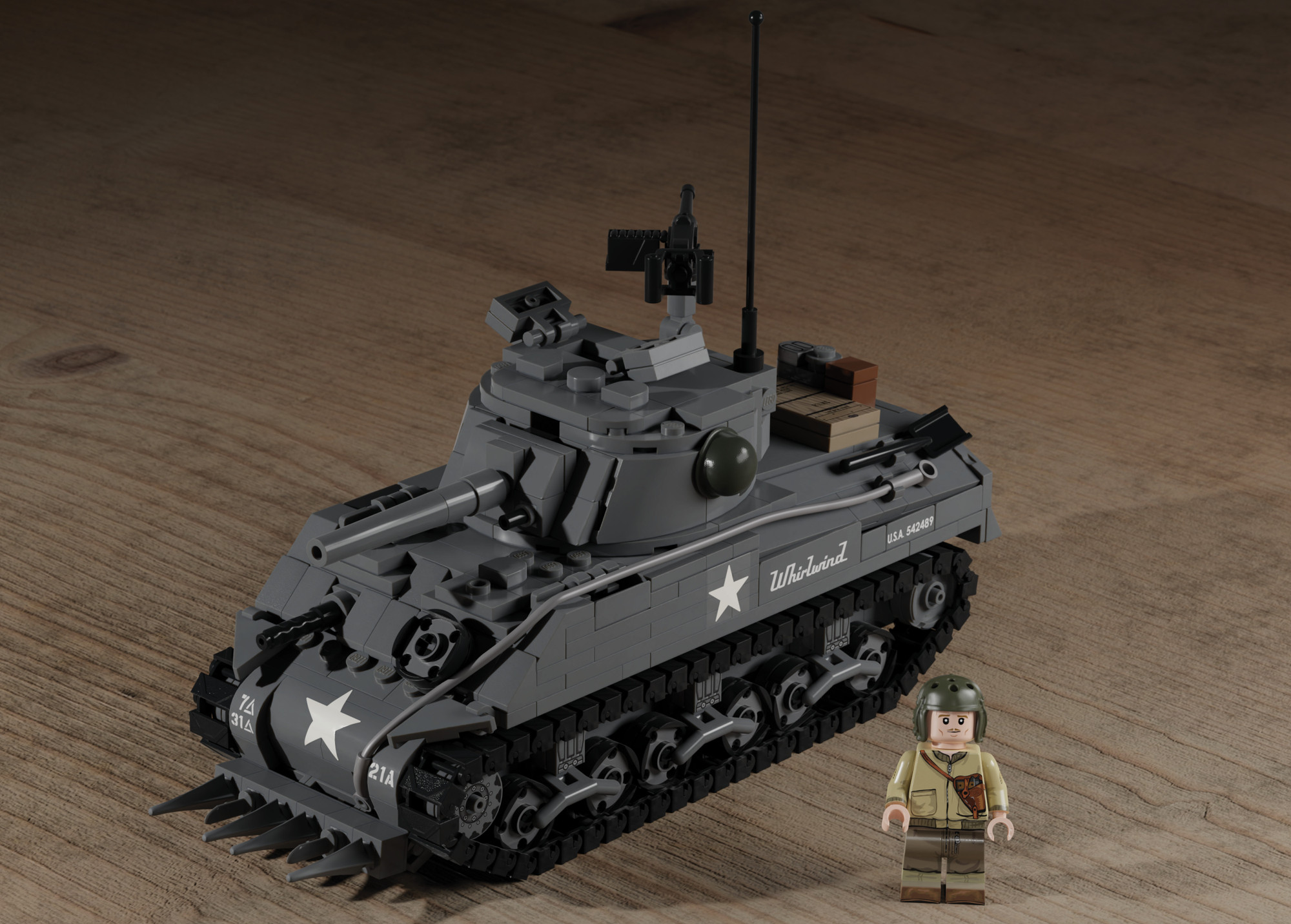 その他 68 M4A3E8 Sherman w/Hedge Low Cutter M4 Sherman with Hedgerow Cutters – Allied Medium Tank