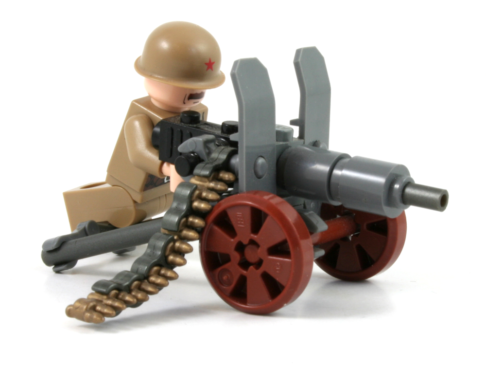 Maxim M1910 Machine Gun with Russian Soldier - Brickmania Toys