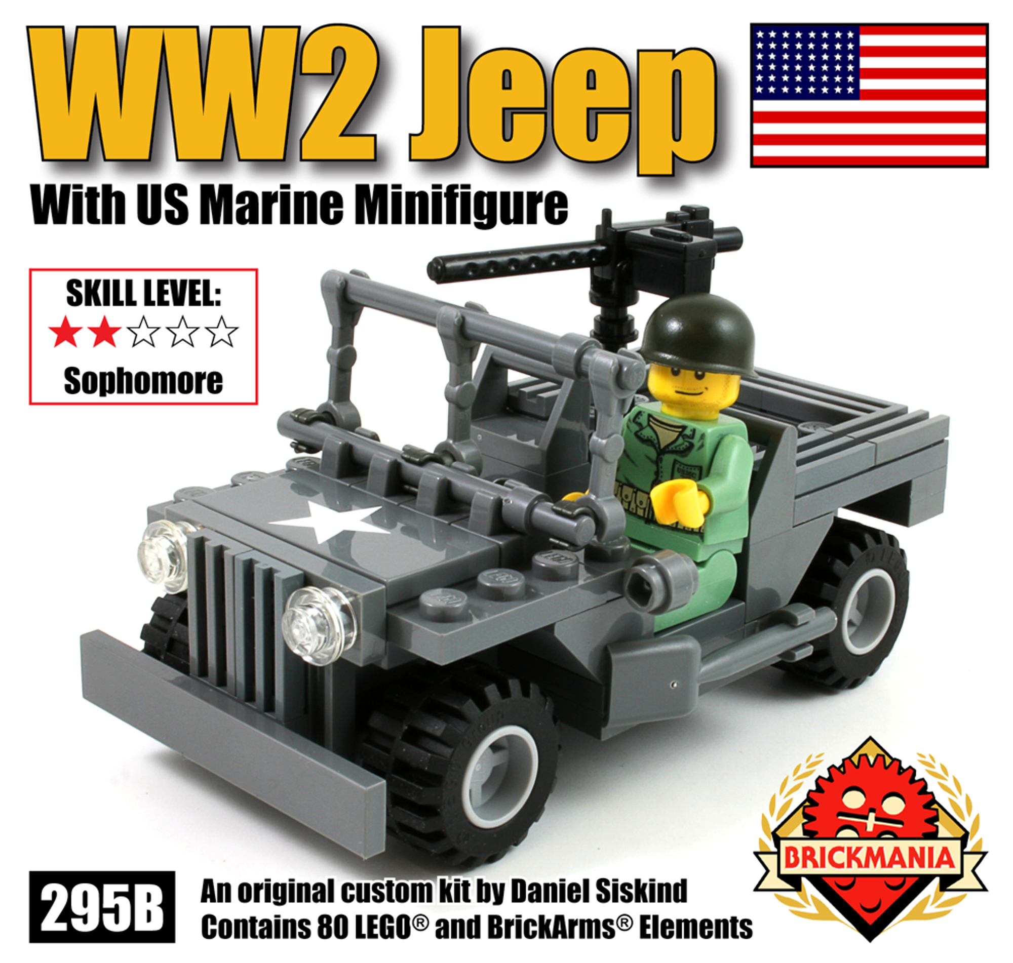 1/4 Ton GI JOE Jeep with 106mm Canon and trailer GI Joe