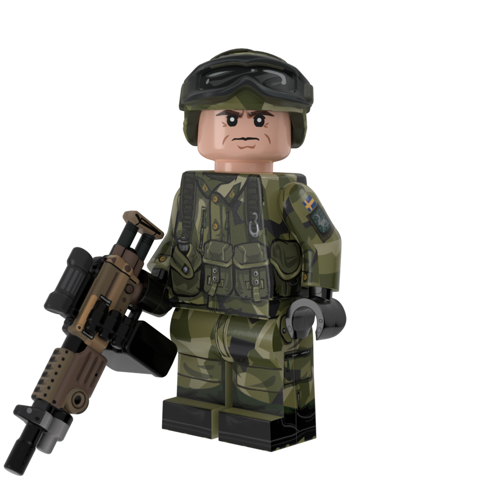 Modern Swedish Army Rifleman with Perfect Caliber™ BrickArms® M249