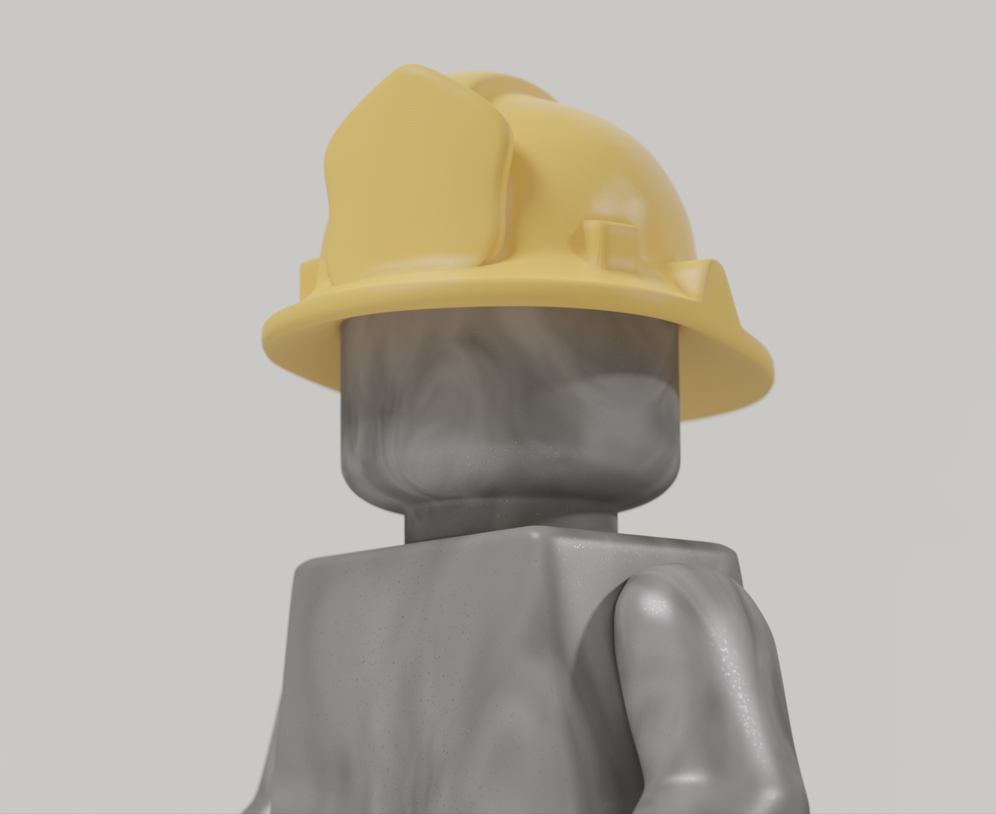 Lego Man With Hard Hat Roadwork Construction Worker With A Trusty