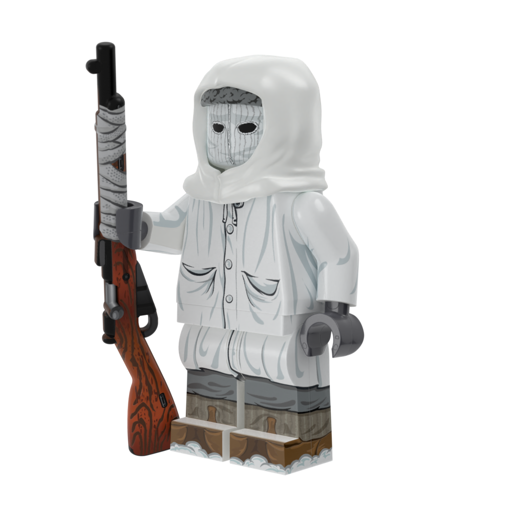 White Death with Perfect Caliber™ Winter Wrap BrickArms® Mosin Nagant NO  SCOPE