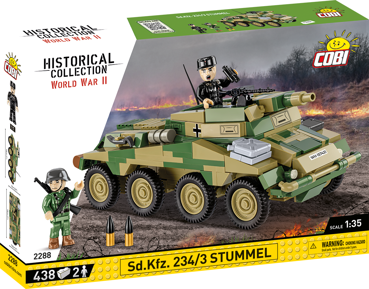 COBI Sd.Kfz. 234/3 Stummel Armored Vehicle : Set #2288