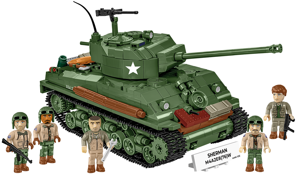 COBI M4A3E8 Sherman Panzer – 316 Teile, Maßstab 1:48, Bewegliche Kanone, Für Sammler & Modellbauer