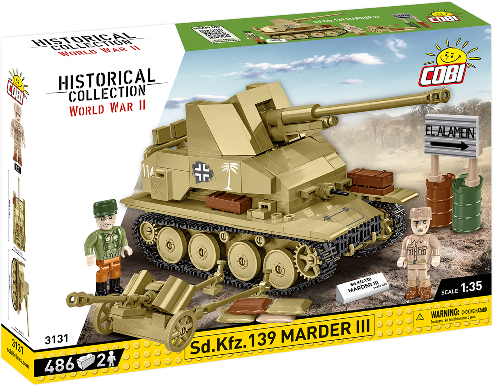 その他 COBI MARDER III (Sd.Kfz.139) 1:35 COBI Sd. Kfz. 139 MARDER III Tank Destroyer: Set #3131