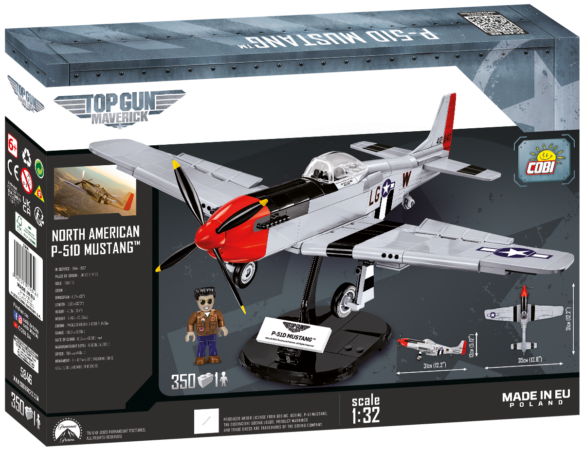 COBI Set Di Blocchi Top Gun 754 Pezzi - Modello Da Costruzione Grigio, Compatibile Con Altre Marche, Fatto In UE