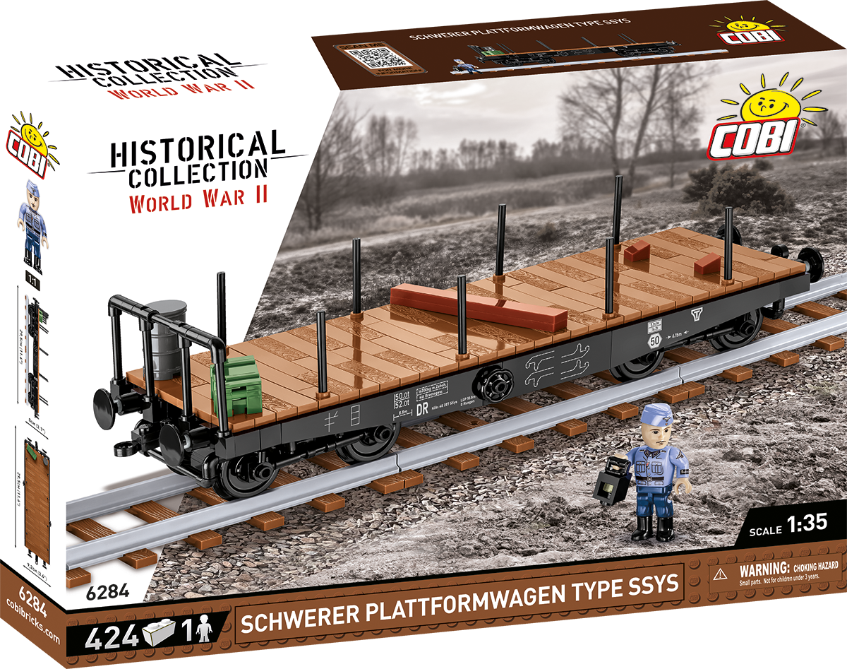 COBI Schwerer Plattformwagen Type Ssys Train Car : Set #6284