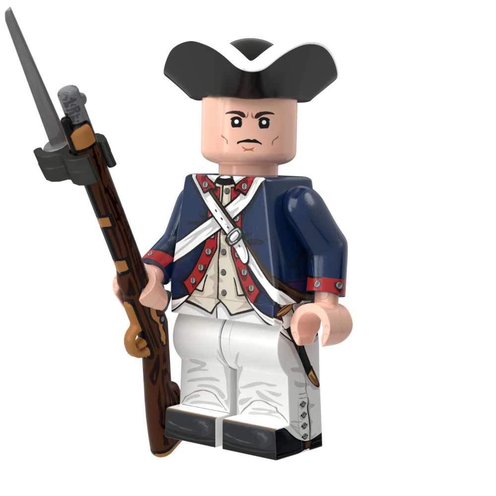 Revolutionary War Soldier V3 with Perfect Caliber™ BrickArms