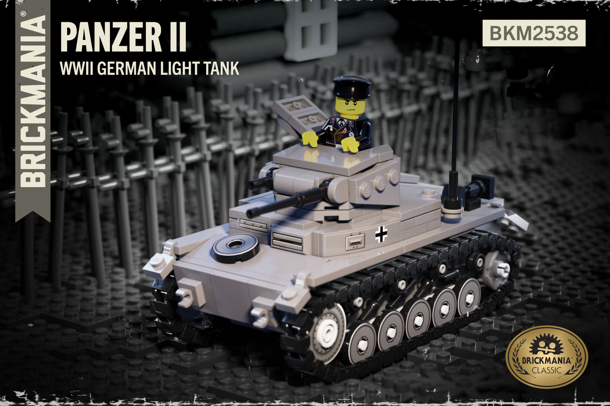 Panzer II WWII German Light Tank Brickmania Classic Series