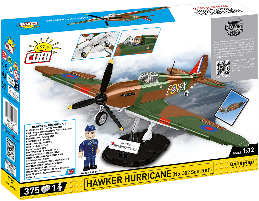 COBI Hawker Hurricane (No. 302 Sqn. RAF) Fighter : Set #5762