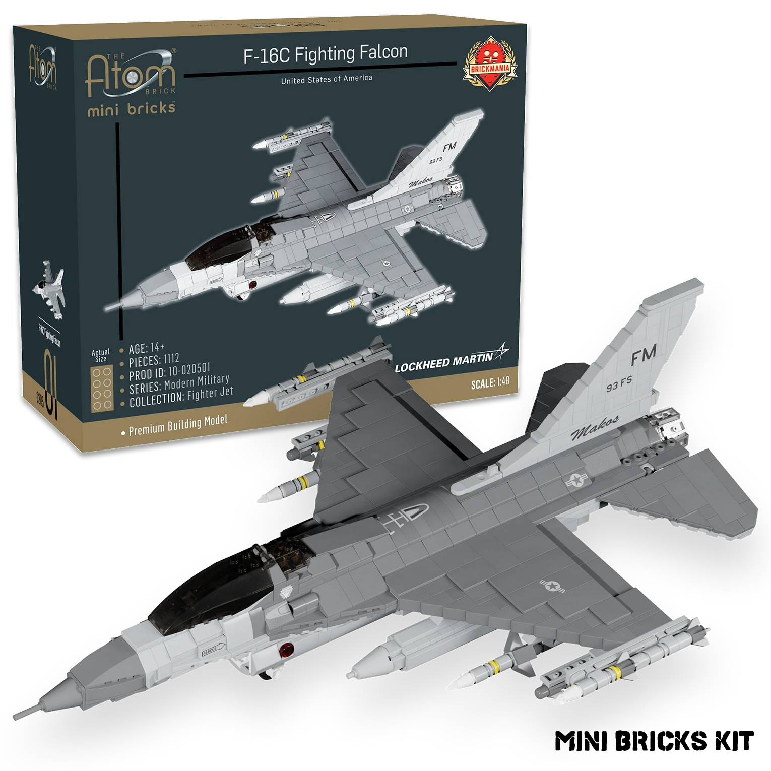Lockheed-Martin® F-16® Fighting Falcon® - Mini Brick Kit