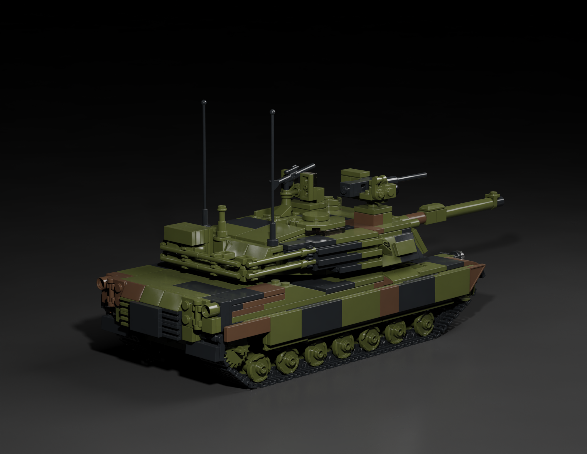 M1A2 Abrams Main Battle Tank - Mini Brick Building Kit