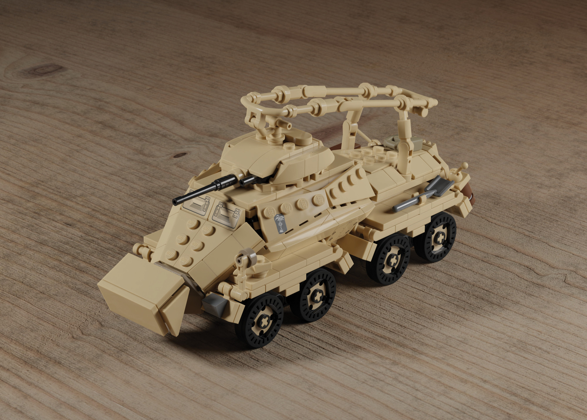 brickmania製ww2ドイツ軍トラックと8.8cm対空砲セット Sd.Kfz. 232 (8 Rad) - WWII German Heavy Armored Car