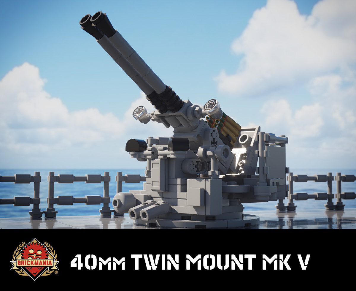 40mm Twin Mount Mark V - WWII US Navy Anti-Aircraft Gun