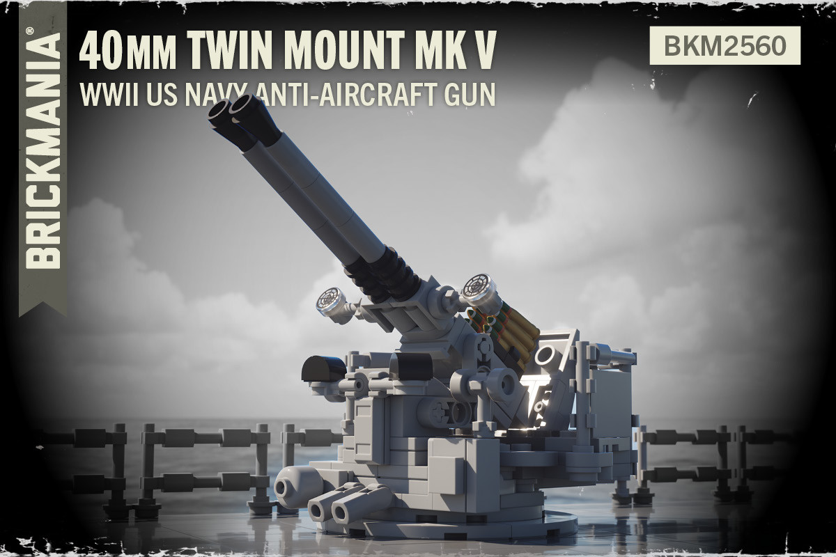 40mm Twin Mount Mark V - WWII US Navy Anti-Aircraft Gun