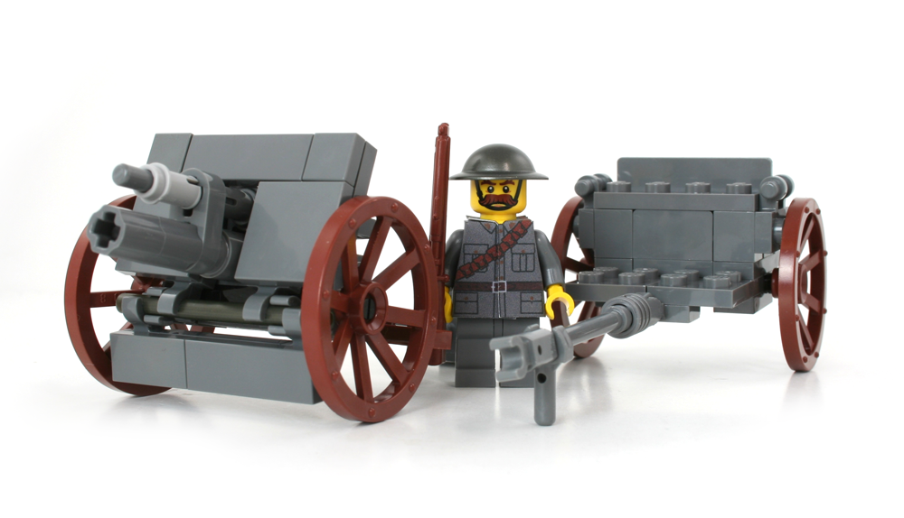 QF 13 Pounder with Limber and Australian Artilleryman - Brickmania
