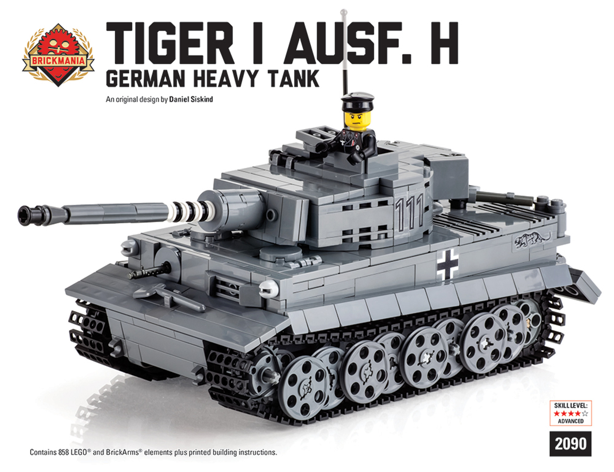 Tiger I Ausf H - Premium Black Box Kit - Brickmania Toys