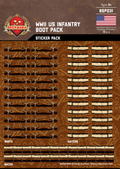 WWII US Infantry Boot Pack - Stickers