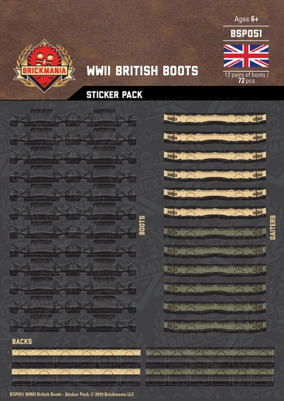 WWII British Boots - Sticker Pack