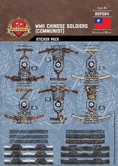 WWII Chinese Soldiers Communist - Sticker Pack