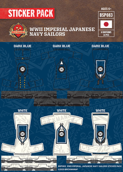 WWII Imperial Japanese Navy Sailors Sticker Pack