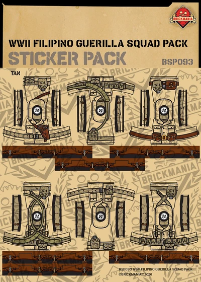 WWII Filipino Guerrilla Squad Pack - Sticker Pack