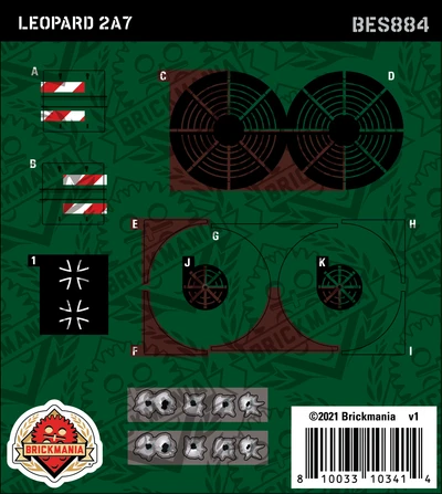Leopard 2A7 (BKE884) - Sticker Pack