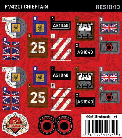 FV4201 Chieftain (BKE1040) - Sticker Pack