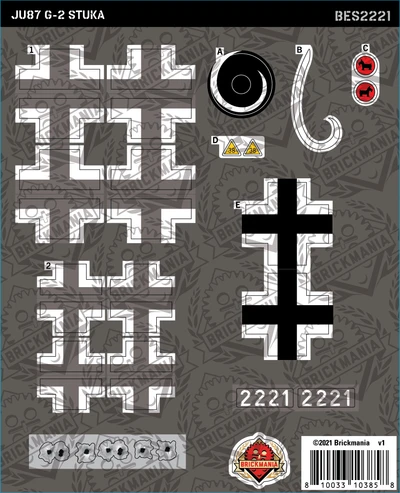 Ju87 G-2 Stuka (BKE2221) - Sticker Pack