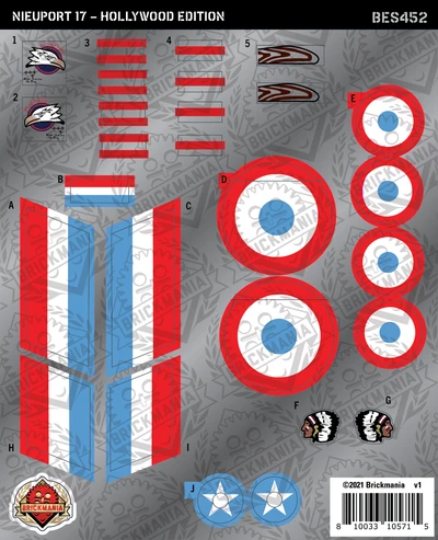 Nieuport 17 (Hollywood Edition) (BKE452) - Sticker Pack