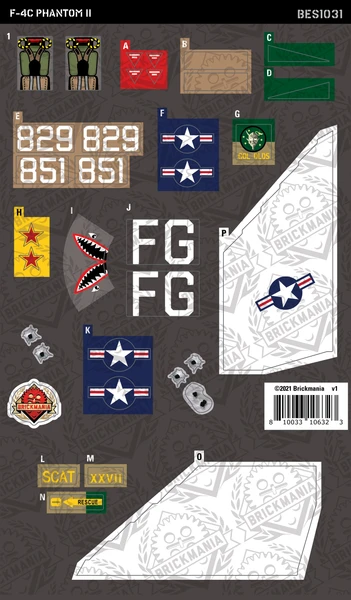 F-4C Phantom II (BKE1031) - Sticker  Pack
